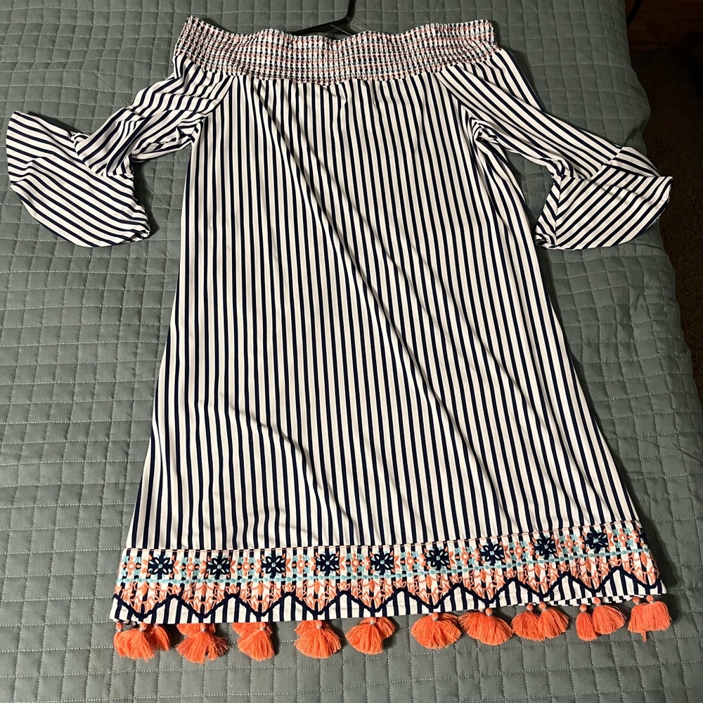 Cabana Life St. Barts off shoulder dress.